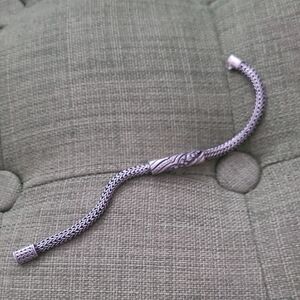 John Hardy Silver Braided Bracelet ,💯 Authentic